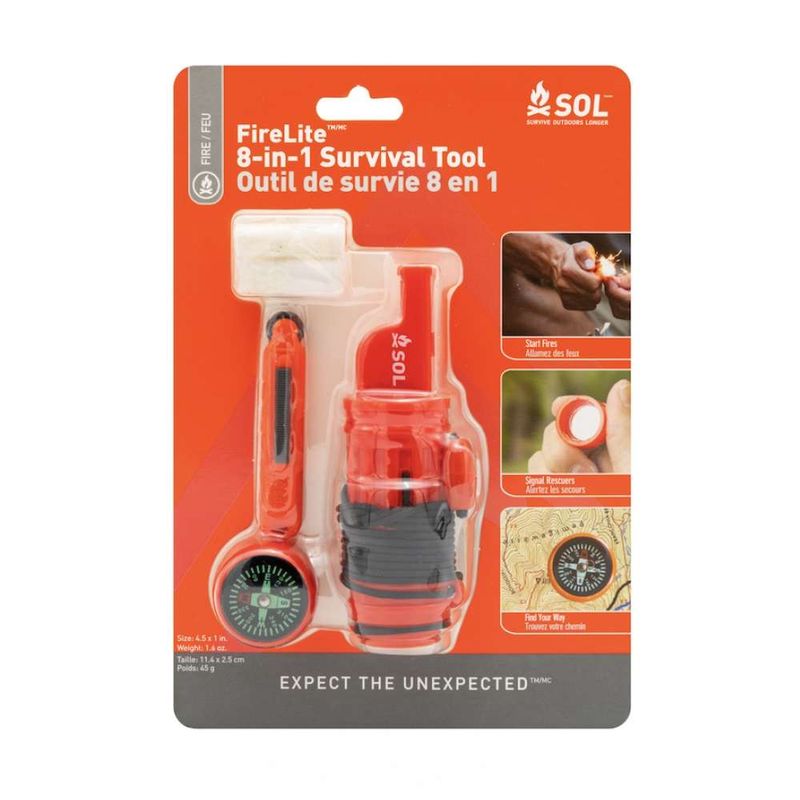SOL - SOL KIT FIRE LITE 8 IN 1 SURVIVAL TOOL