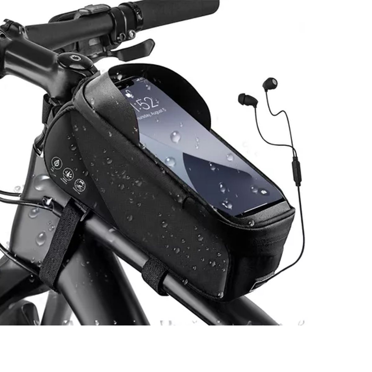 GENERICO - Bolsa Portacelular Para Bicicleta Con Conector De Auricular