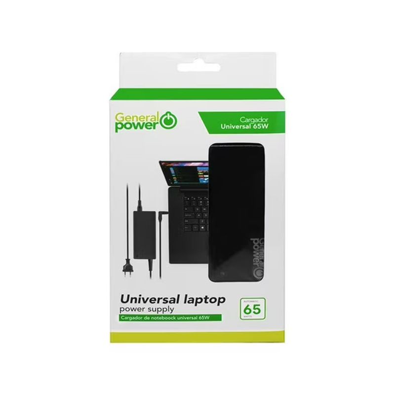 GENERAL POWER - CARGADOR UNIVERSAL 65W SLIM Auto GENERAL POWER