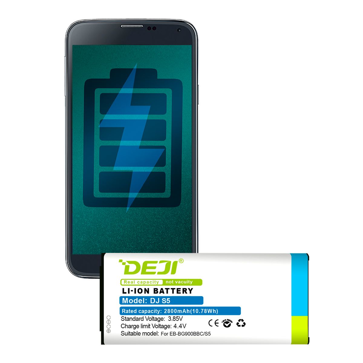 GENERICO - Bateria Compatible con Samsung S5 DEJI Capacidad 2800mAh