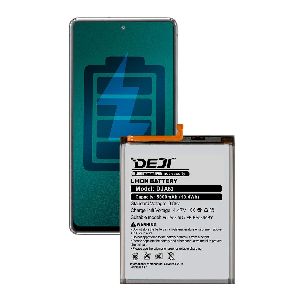 GENERICO - Bateria Compatible con Samsung A53/A53 5G/A33/5G DEJI 5000mAh