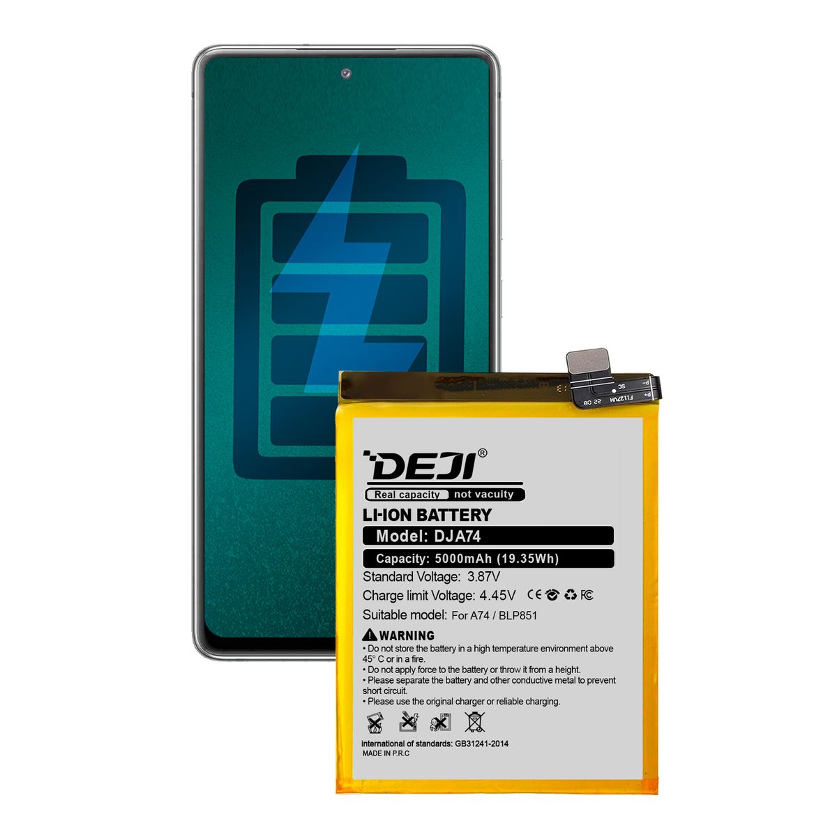 GENERICO - Bateria Compatible con Oppo Reno 6 Lite/A74 4G/F19/A95 2020/A95 4G