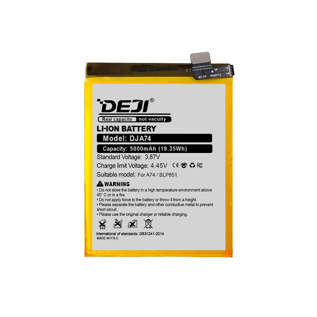 GENERICO - Bateria Compatible con Oppo Reno 6 Lite/A74 4G/F19/A95 2020/A95 4G