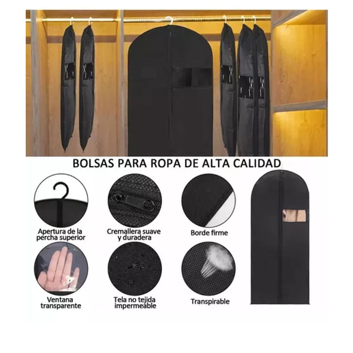 GENERICO - Set Kit- 4pz Porta-traje Funda+ 4pz Porta-zapato