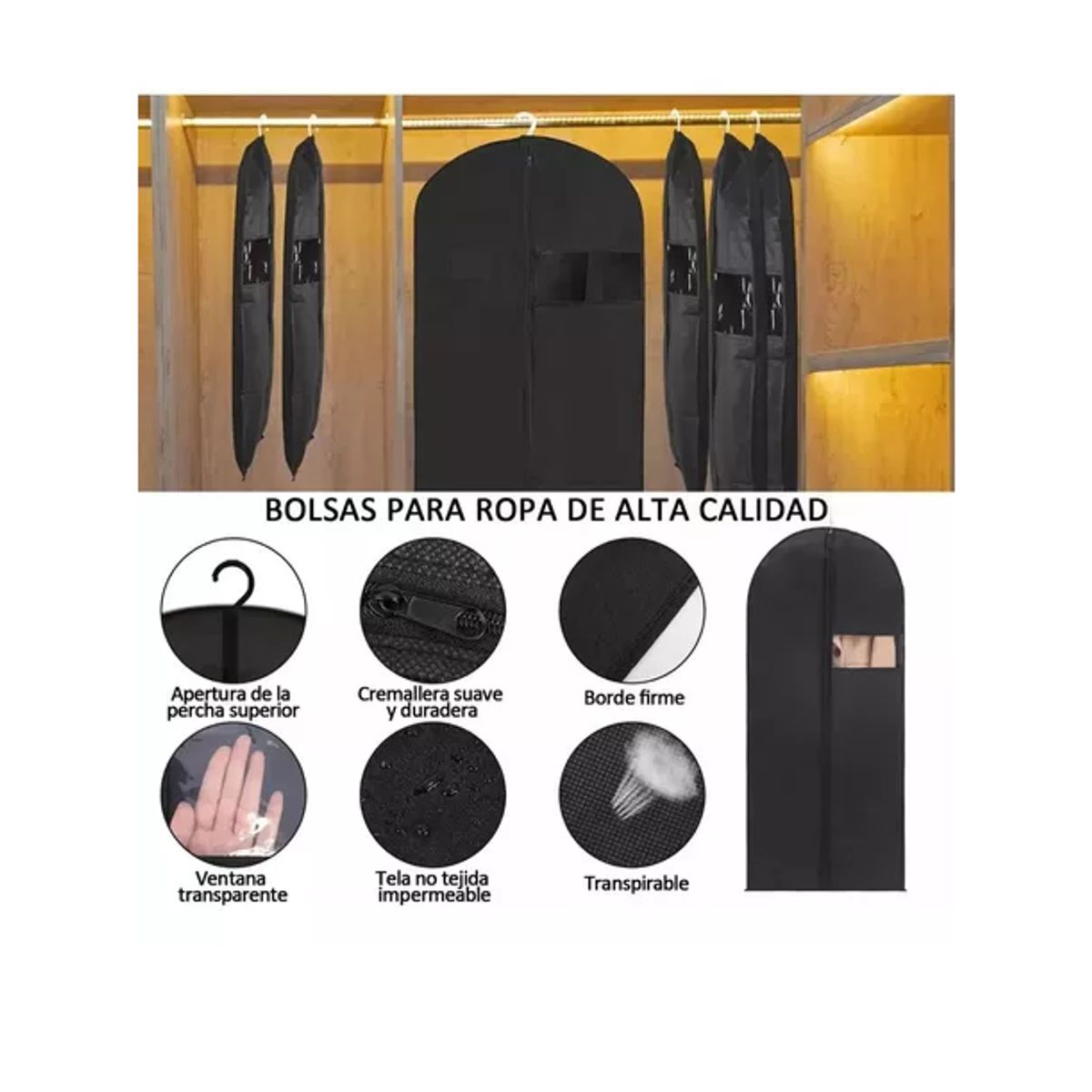 GENERICO - Set Kit- 4pz Porta-traje Funda+ 4pz Porta-zapato