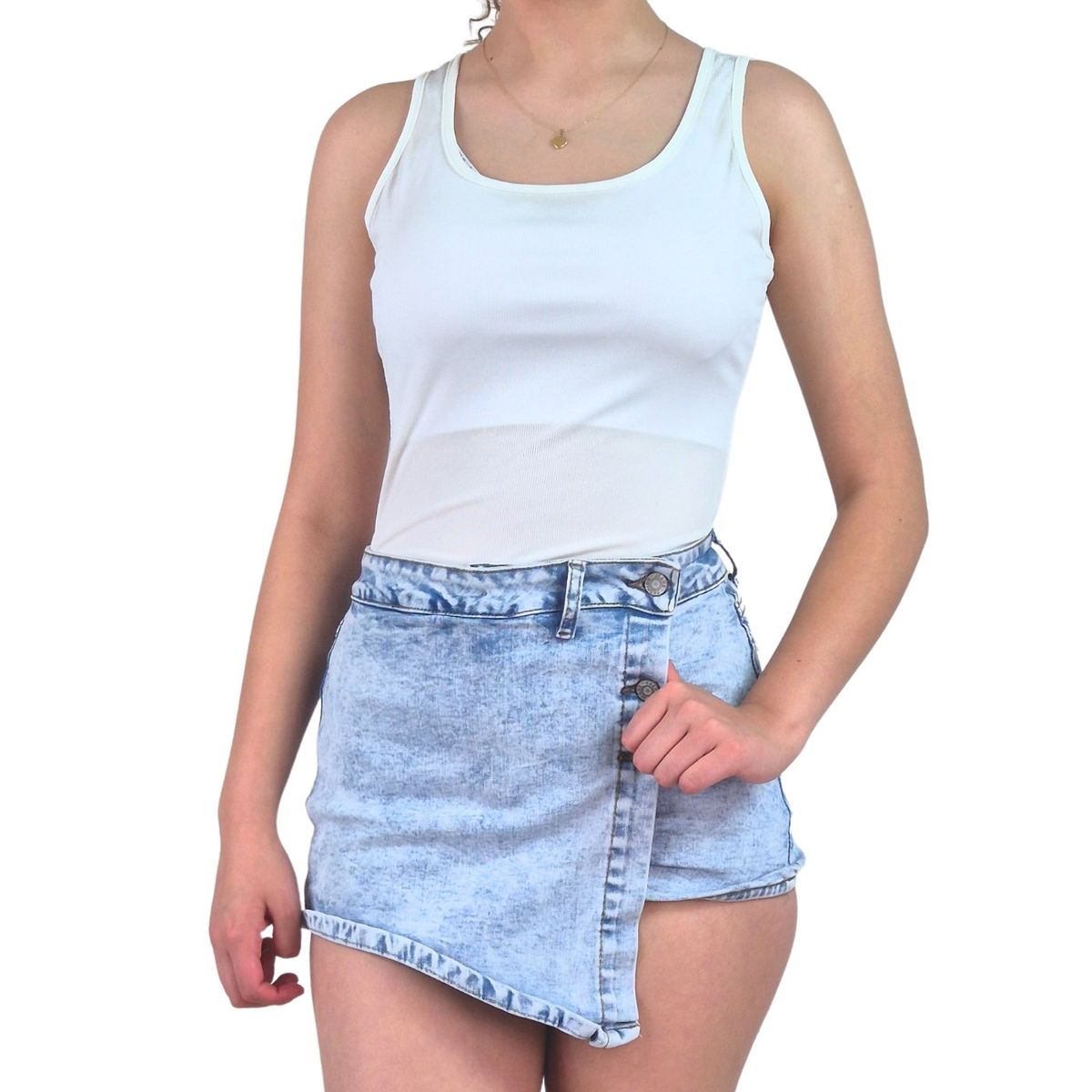 LIKE SHOP - Body Mujer Elasticado Acanalado Modelo Musculosa Z71