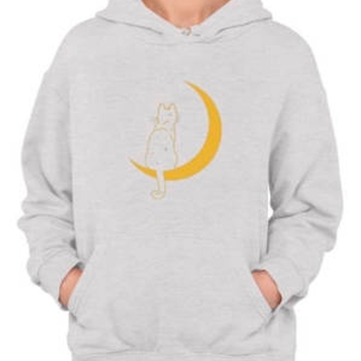 GENERICO - Poleron Gatito En La Luna Chic Gato  Cat Moon Moda Mujer