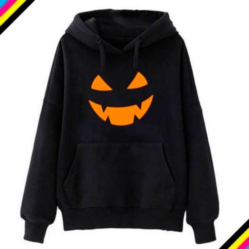 MARITEX - Poleron Halloween Calabaza Pumpkin  Terror  Moda Mujer