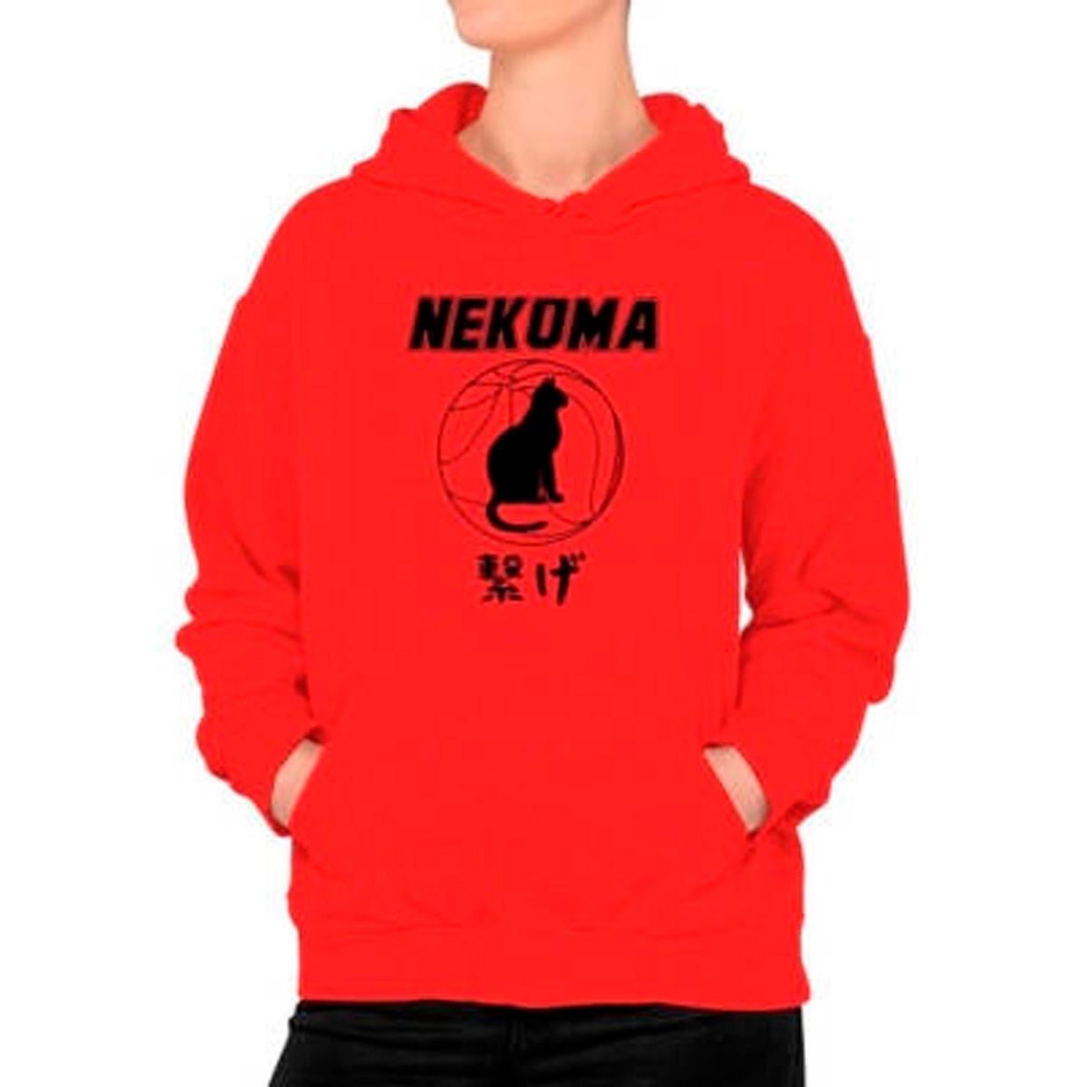 GENERICO - Poleron Nekoma Logo Club Anime Voleibol Mujer