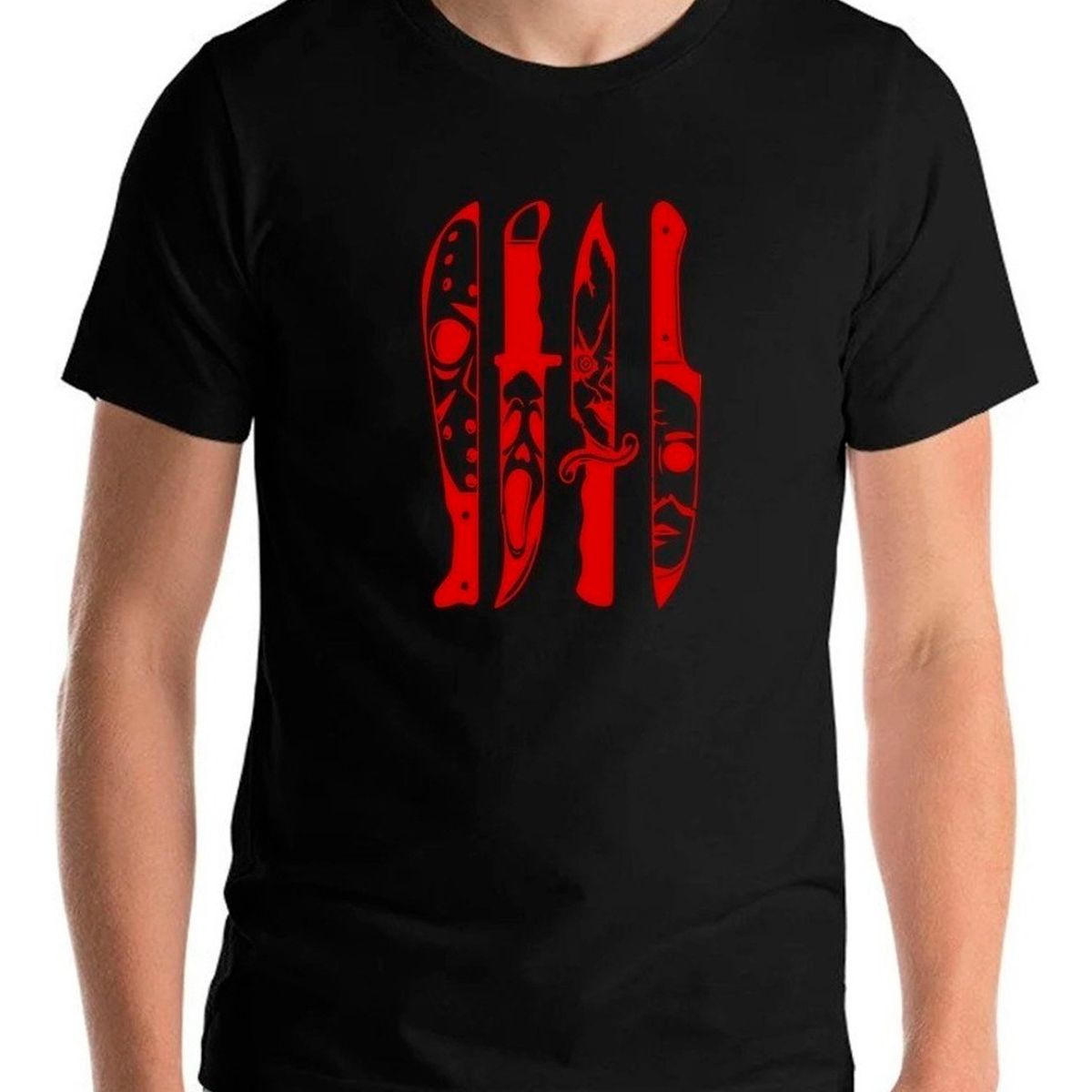 GENERICO - Polera Cuchillos Terror  Halloween Legends Horror Blood