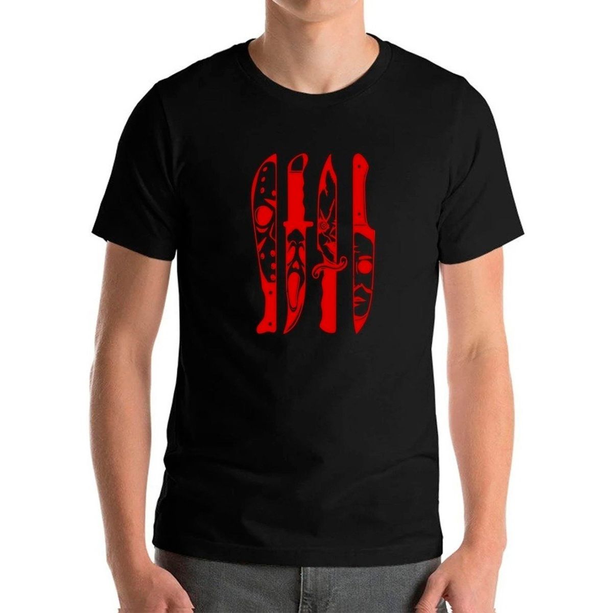 GENERICO - Polera Cuchillos Terror  Halloween Legends Horror Blood