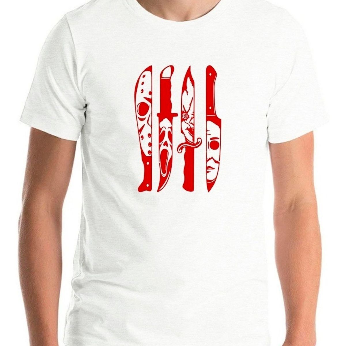 GENERICO - Polera Cuchillos Terror  Halloween Legends Horror Blood