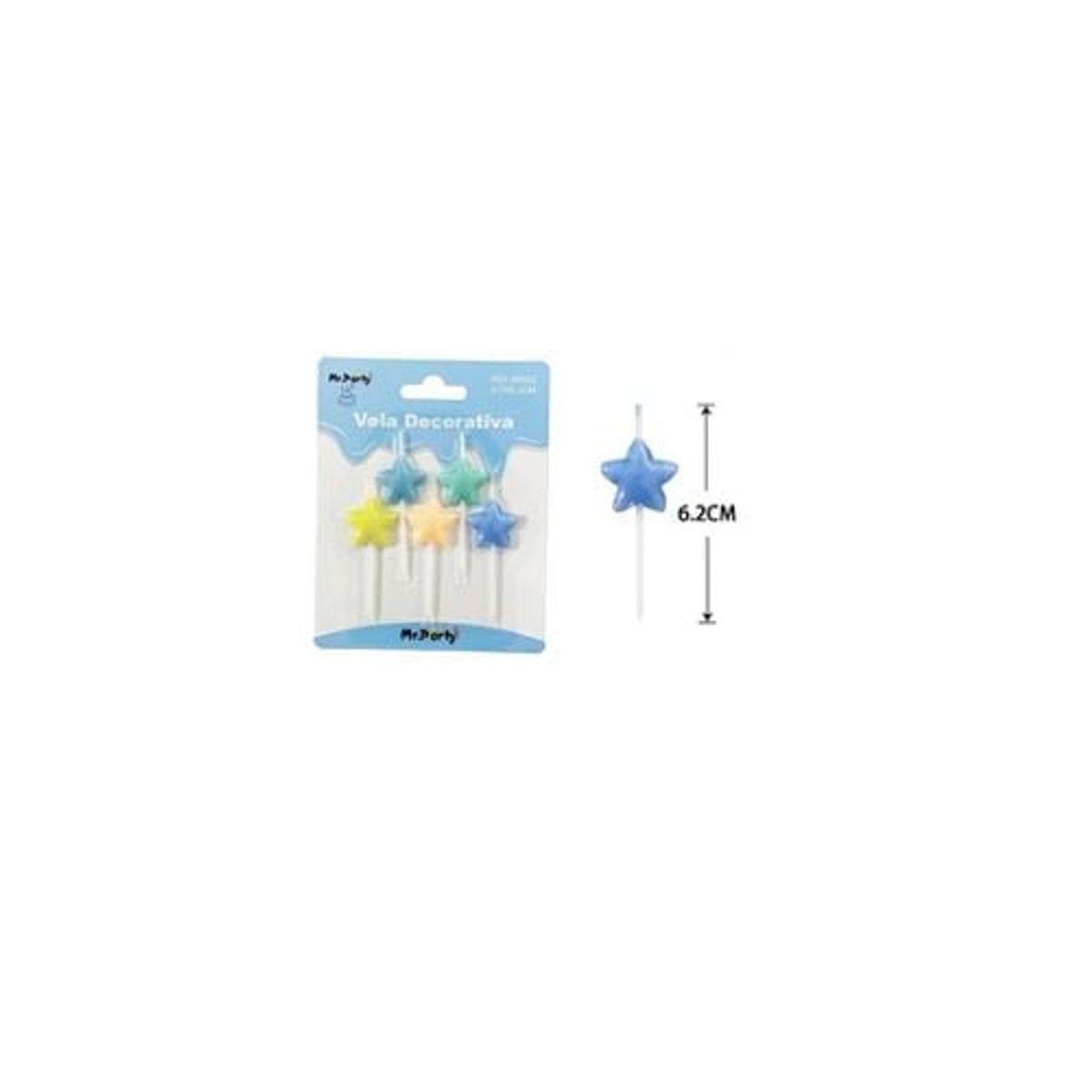 GENERICO - Velas De Estrella 6cm 5pcs