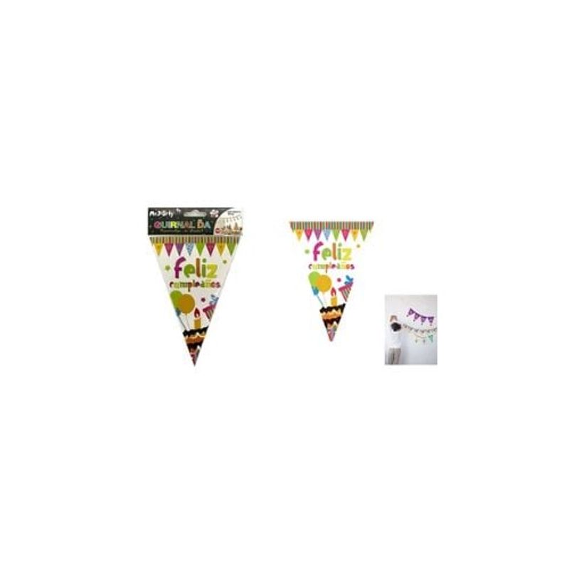 GENERICO - Guirnaldas Banderín Triángulo 3m 7pcs
