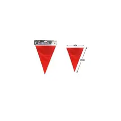 GENERICO - Guirnaldas Banderín Triángulo 10m Rojo