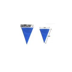 GENERICO - Guirnaldas Banderín Triángulo 10m Azul