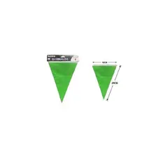 GENERICO - Guirnaldas Banderín Triángulo 10m Verde