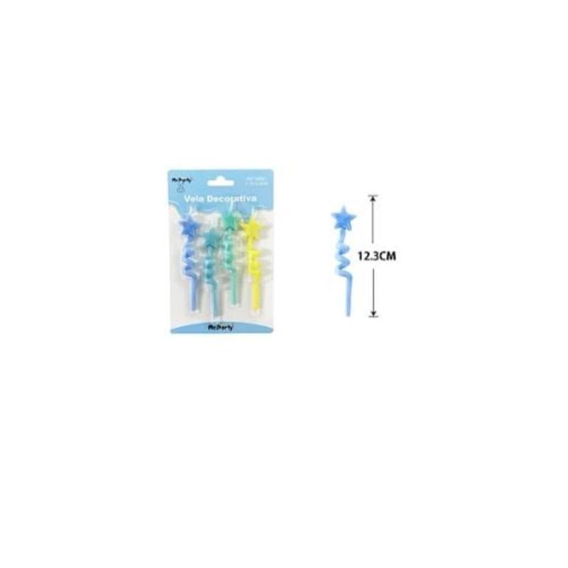 GENERICO - Velas Espiral De Estrella 12cm 4pcs