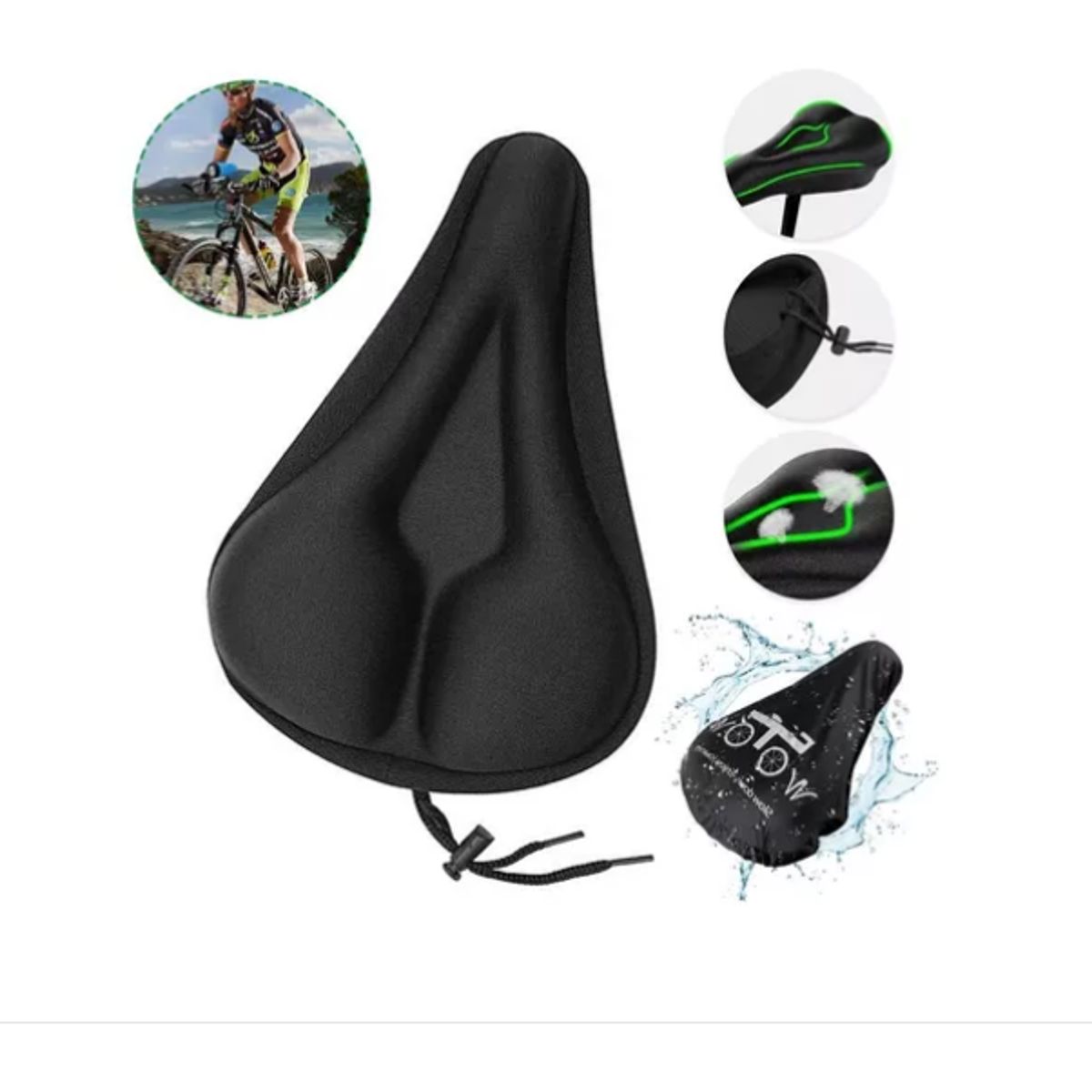 GENERICO - Funda De Asiento De Bicicleta Con Gel Acolchonado