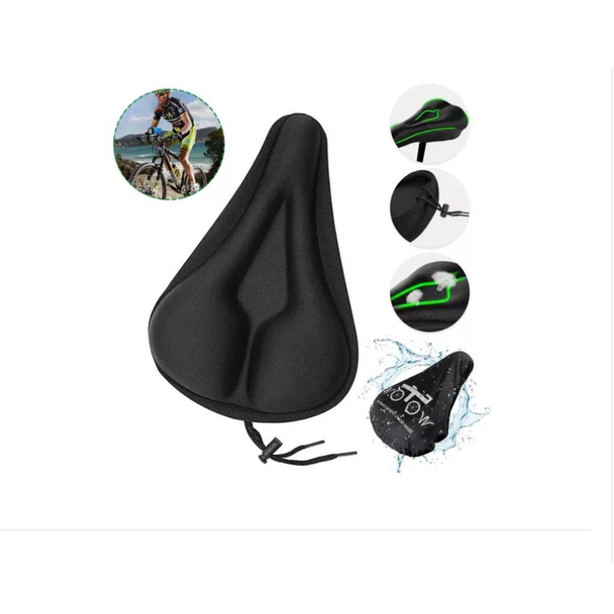GENERICO - Funda De Asiento De Bicicleta Con Gel Acolchonado