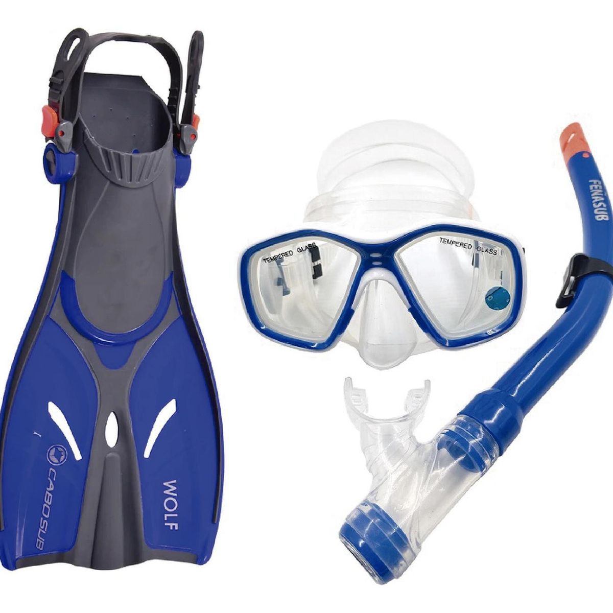 AQUASPORT - Kit Niños Snorkeling Triton - Azul