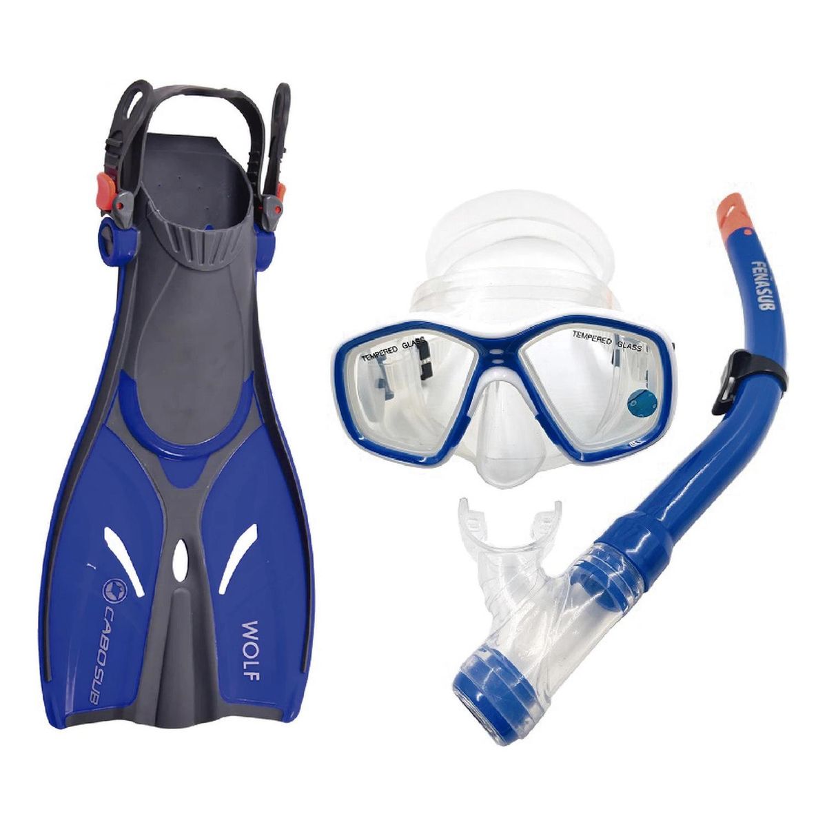 AQUASPORT - Kit Niños Snorkeling Triton - Azul