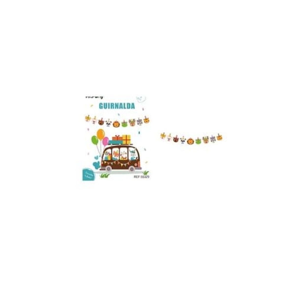 GENERICO - Guirnalda De Animales 3m 9pcs