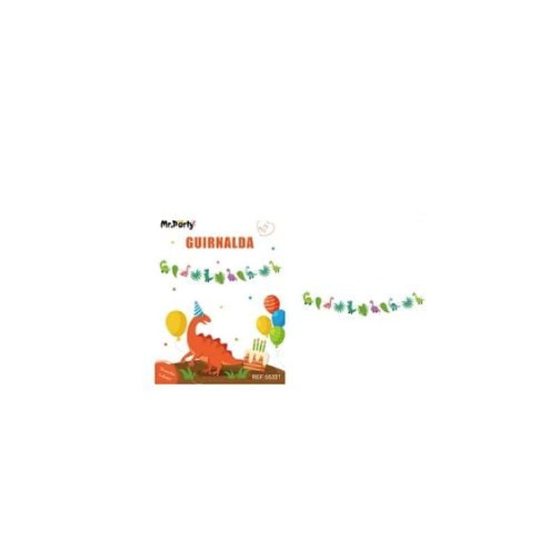 GENERICO - Guirnalda De Dinosaurio 3m 11pcs
