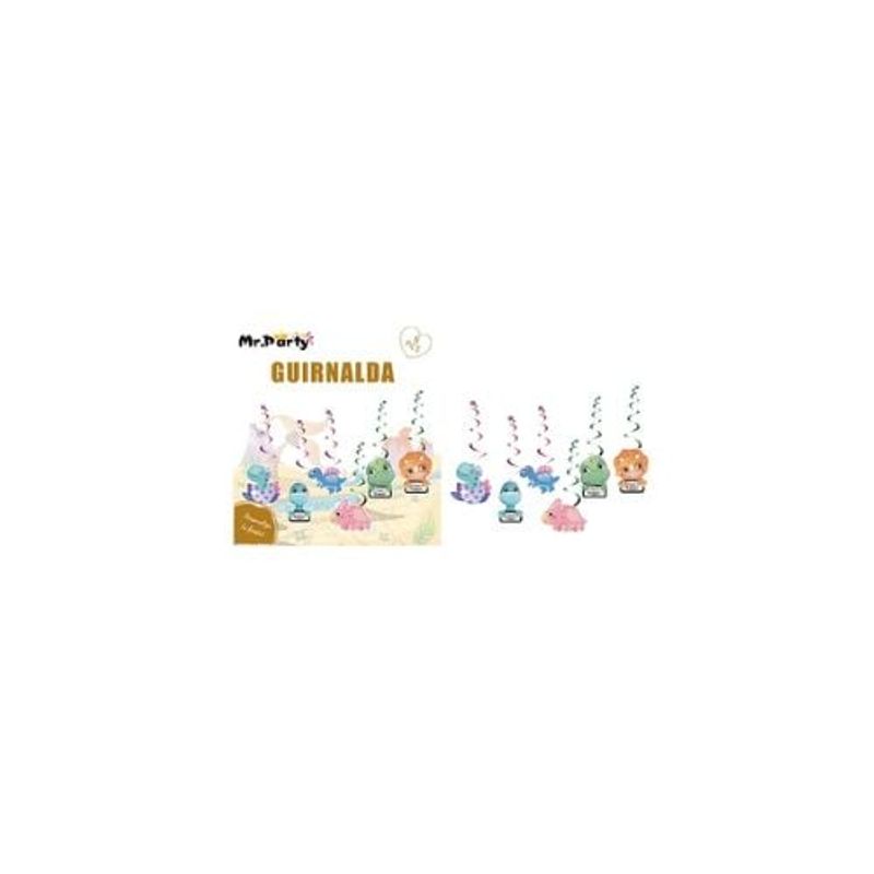 GENERICO - Guirnaldas De Dinosaurios 6pcs