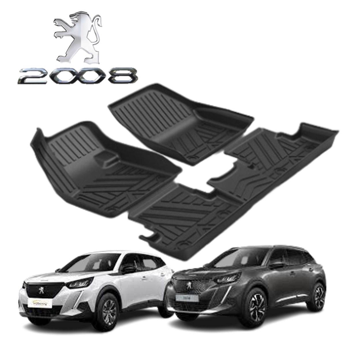 GENERICO - Set Cubre Pisos Calce Perfecto Peugeot 2008 3 Piezas