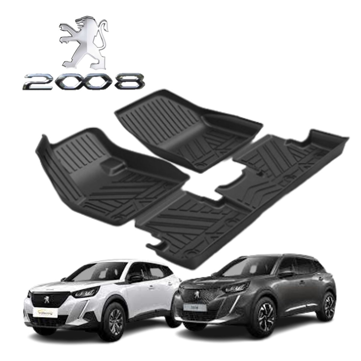 GENERICO - Set Cubre Pisos Calce Perfecto Peugeot 2008 3 Piezas