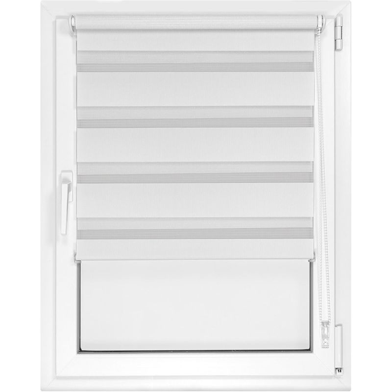 GENERICO - cortina roller duo 180x180 dia y noche blanco