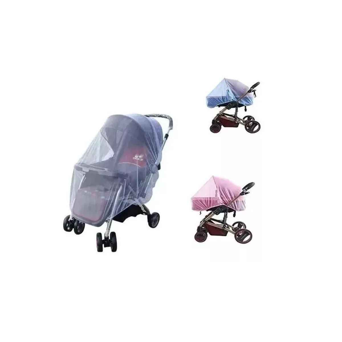 CARIBEE - Malla Mosquitera Coches Bebé Seguridad  Azul