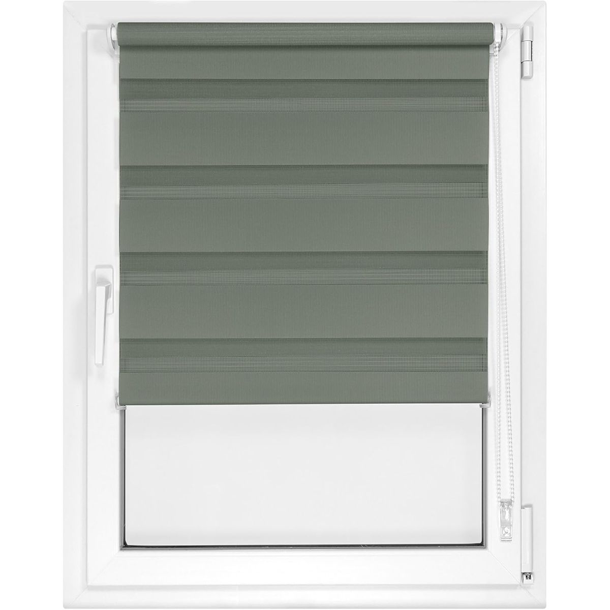 GENERICO - cortina roller duo 90x200 dia y noche gris
