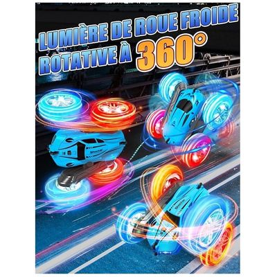 Imagen 2 del producto Autos a control remoto juguetes recargable 4WD azul con luz