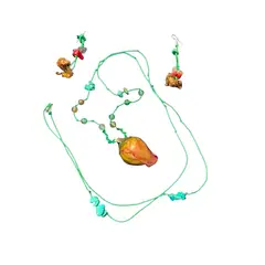 TAROT CHURRUCA OFICIAL - Conjunto de aros y collar rosas secas