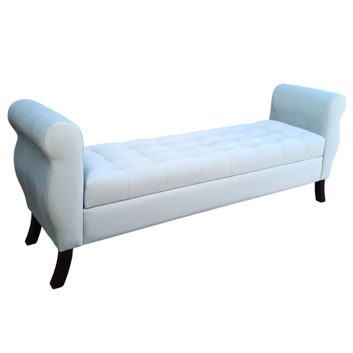 GENERICO - Banqueta Baúl Diva Color Menta Tamaño Super King 180x45x70cm