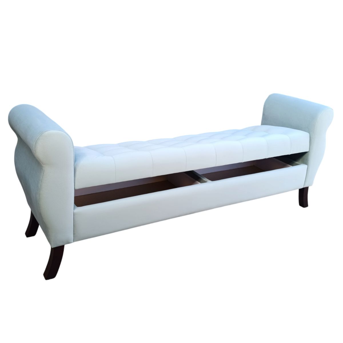 GENERICO - Banqueta Baúl Diva Color Menta Tamaño Super King 180x45x70cm