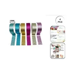 GENERICO - ROLLO DE CINTA 4 PCS 1 CM X 3 M