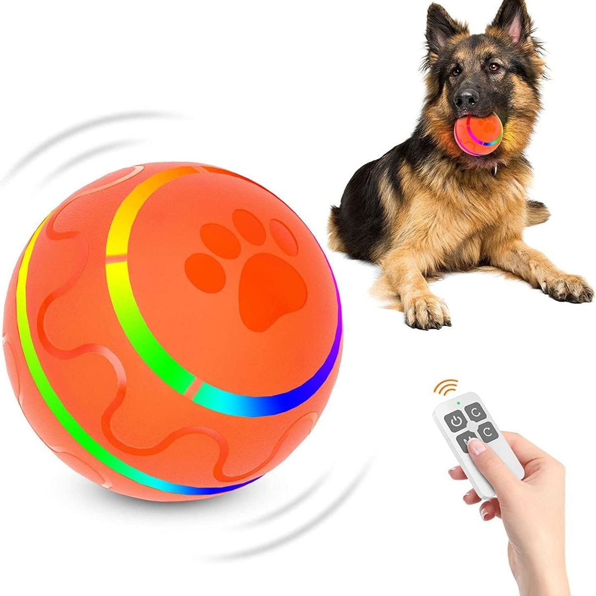 TATEE - Pelota para Perros Inteligente Recargable - Naranjo