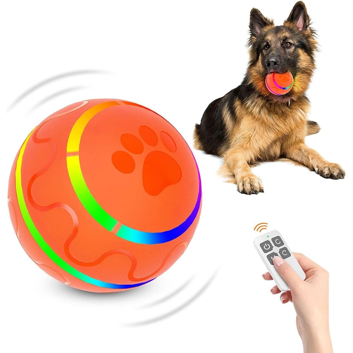 TATEE - Pelota para Perros Inteligente Recargable - Naranjo