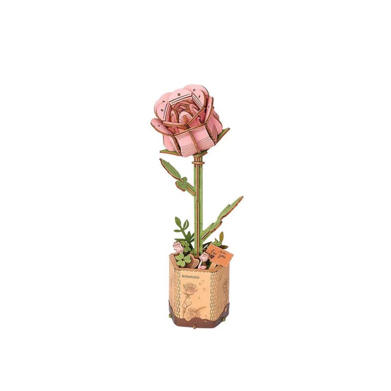 GENERICO - Flor de Rosa de madera