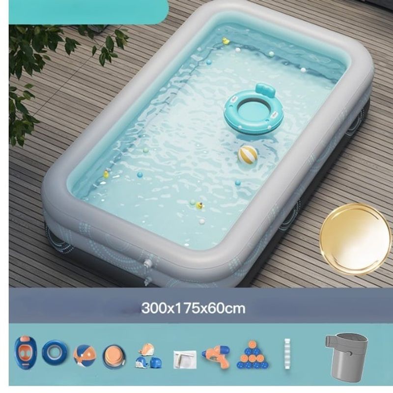 TATEE - Inflatable Pool Familiar 300 X 175 X 60 cm+ inchador