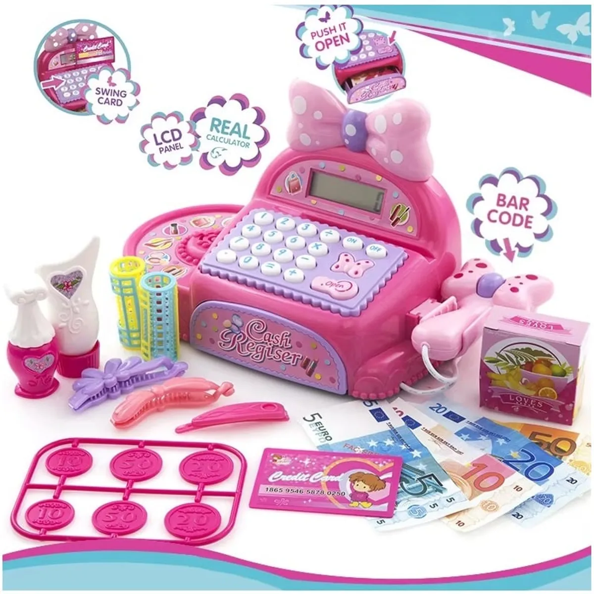TATEE - Juguete Caja Registradora de Dinero Infantil Interactiva