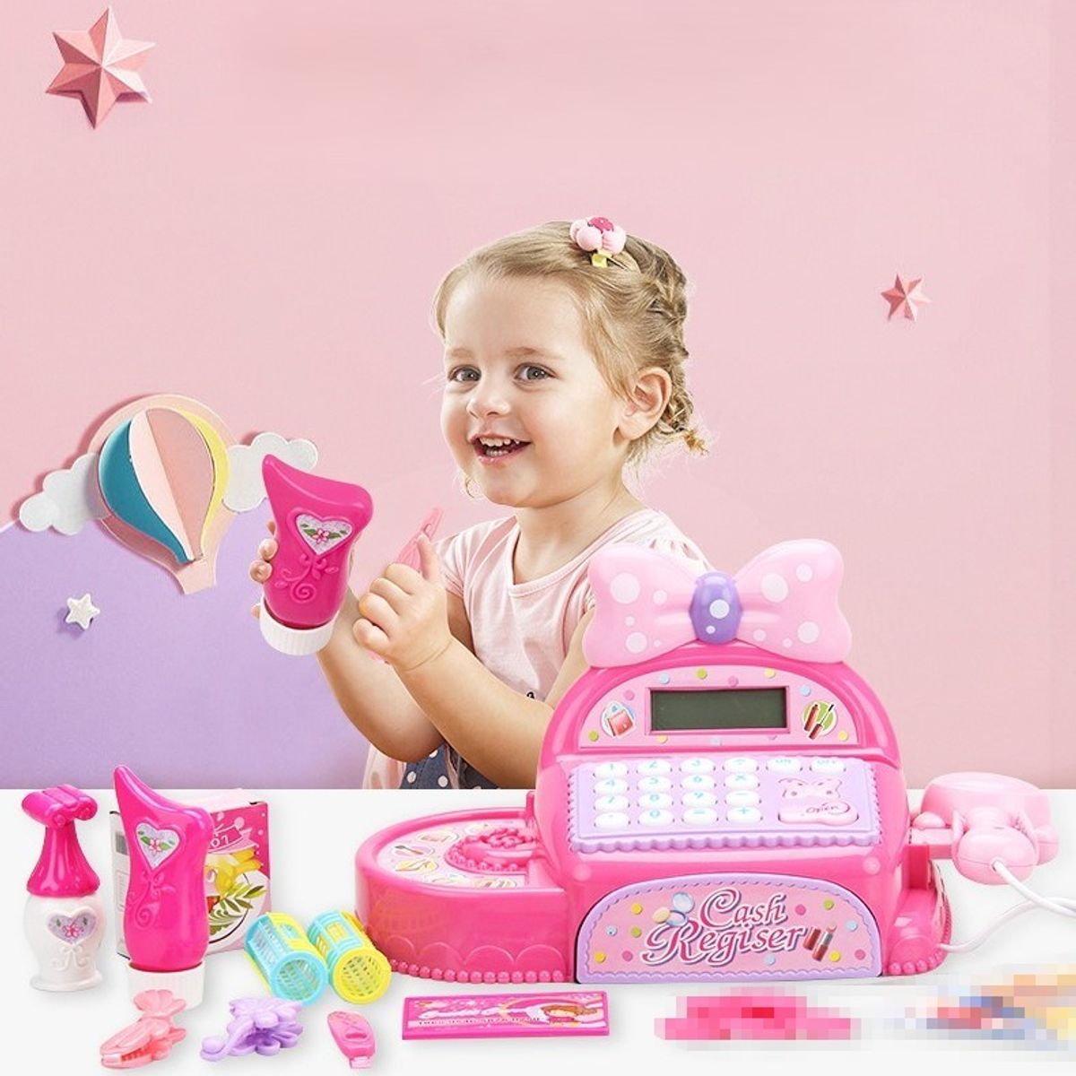 TATEE - Juguete Caja Registradora de Dinero Infantil Interactiva