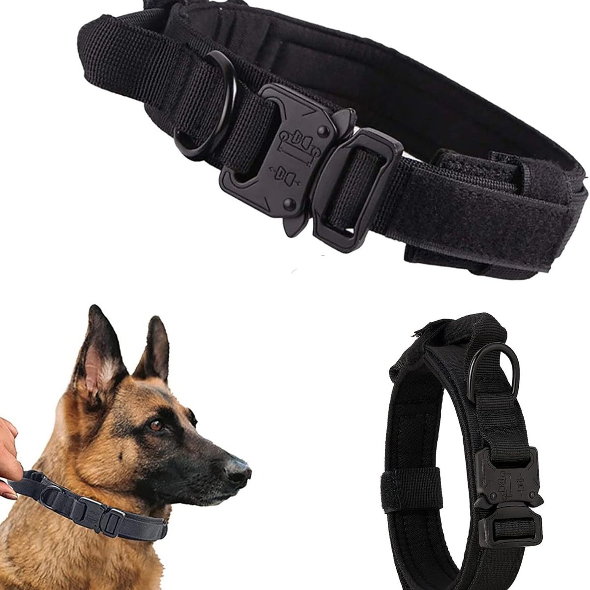 TATEE - Collar ajustable para mascotas Negro XL perros