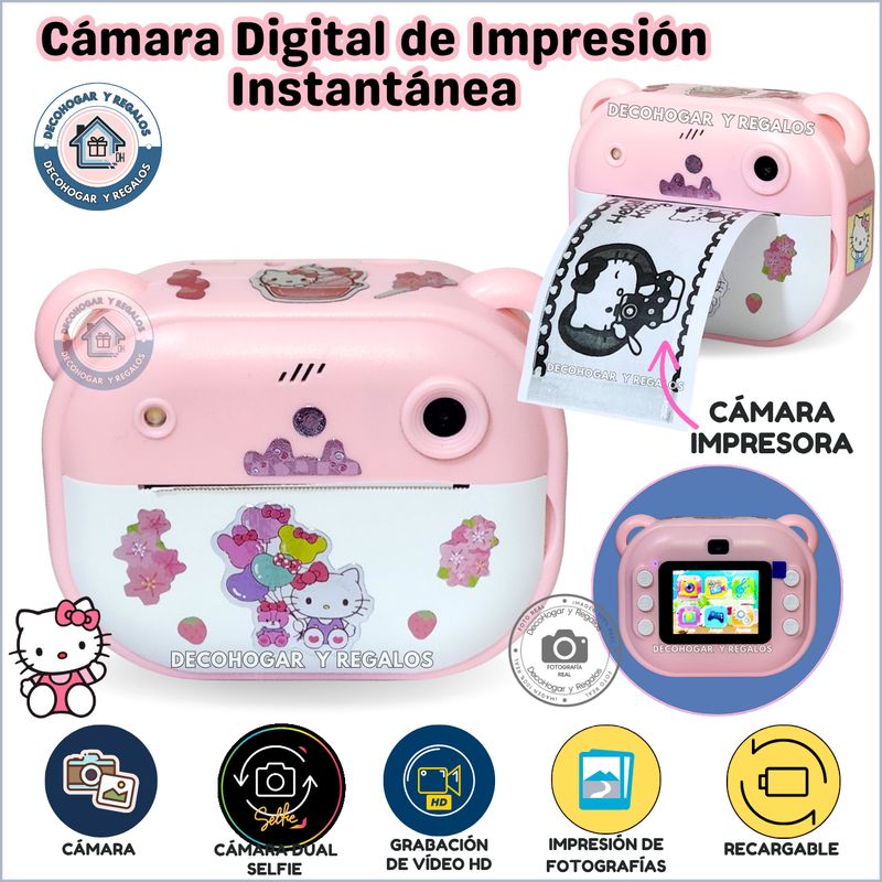 GENERICO - Cámara Digital de Impresión Térmica de Juguete Niños