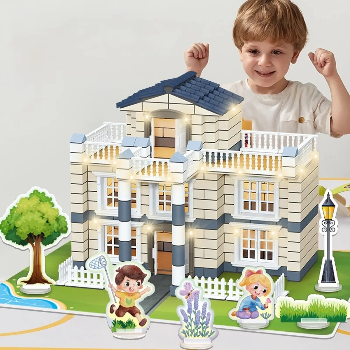TATEE - Juguetes villa simulación arquitectura DIY Juguete