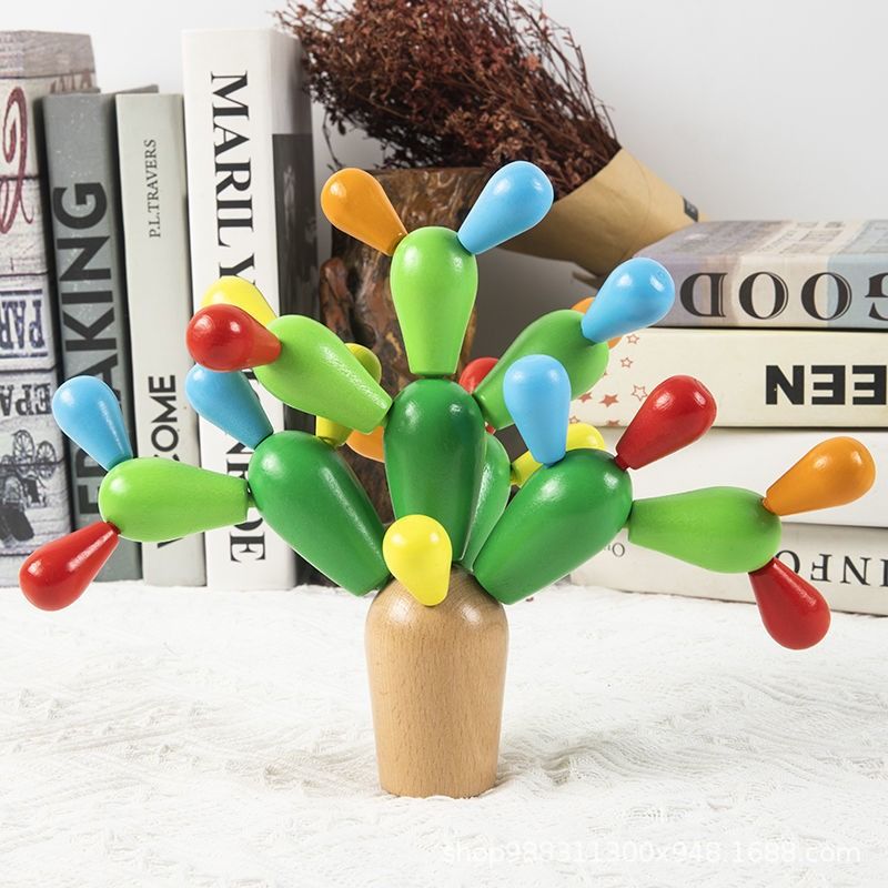 TATEE - cactus madera bloques de construcción educacional  juguetes