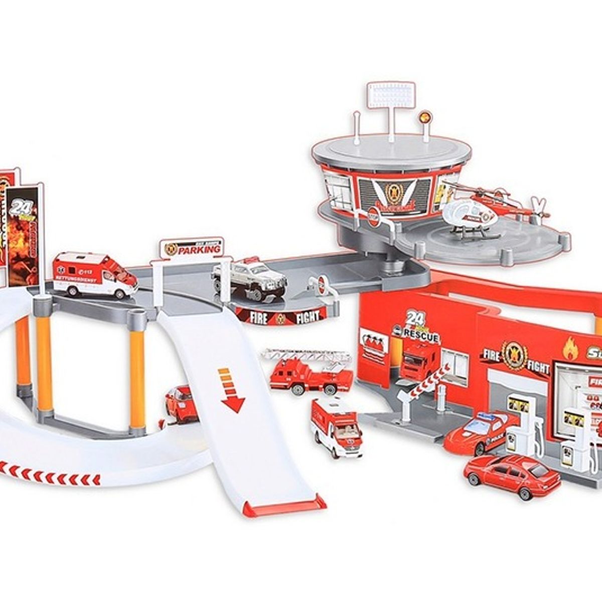 TATEE - Estacionamiento contra incendios Juguetes Con Vehículos